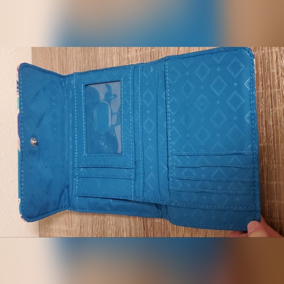 Vera Bradley Quilted Floral Snap Wallet - Picture 4 of 8